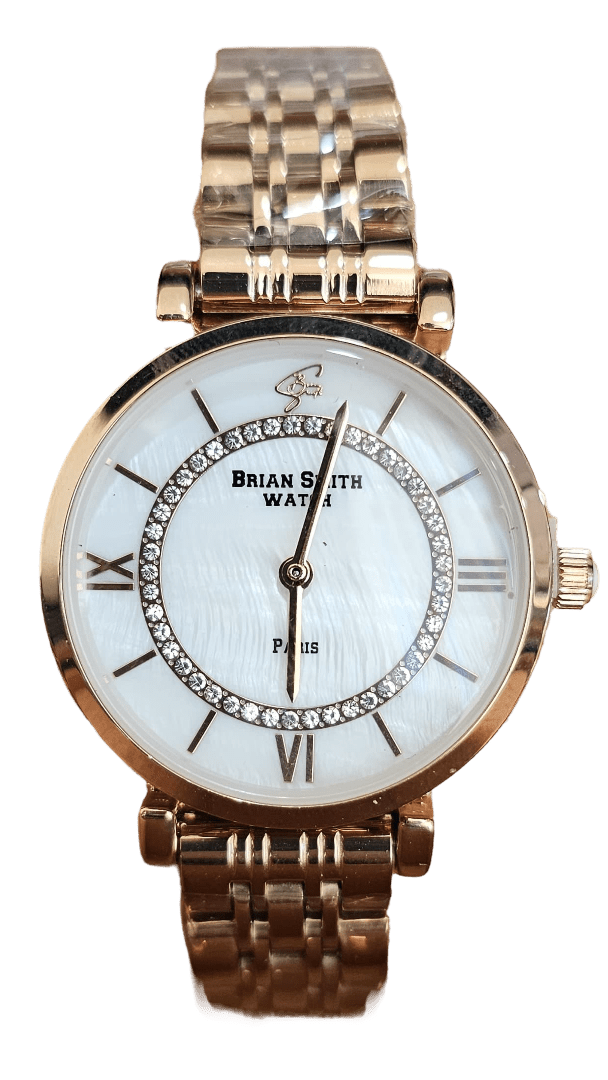 BRIAN SMITH - PARIS ROSE GOLD/WHITE QUARTZ WATCH - 1765 BRIAN SMITH - PARIS ROSE GOLD/WHITE QUARTZ WATCH - 1765